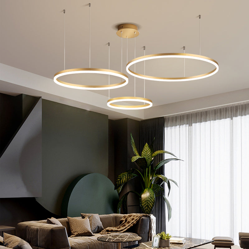 Alonza Moderne Grote Hanglampen Wit Metaal Slaapkamer Woonkamer Tir-Cirkel - afbeelding 18 | Noma Lighting