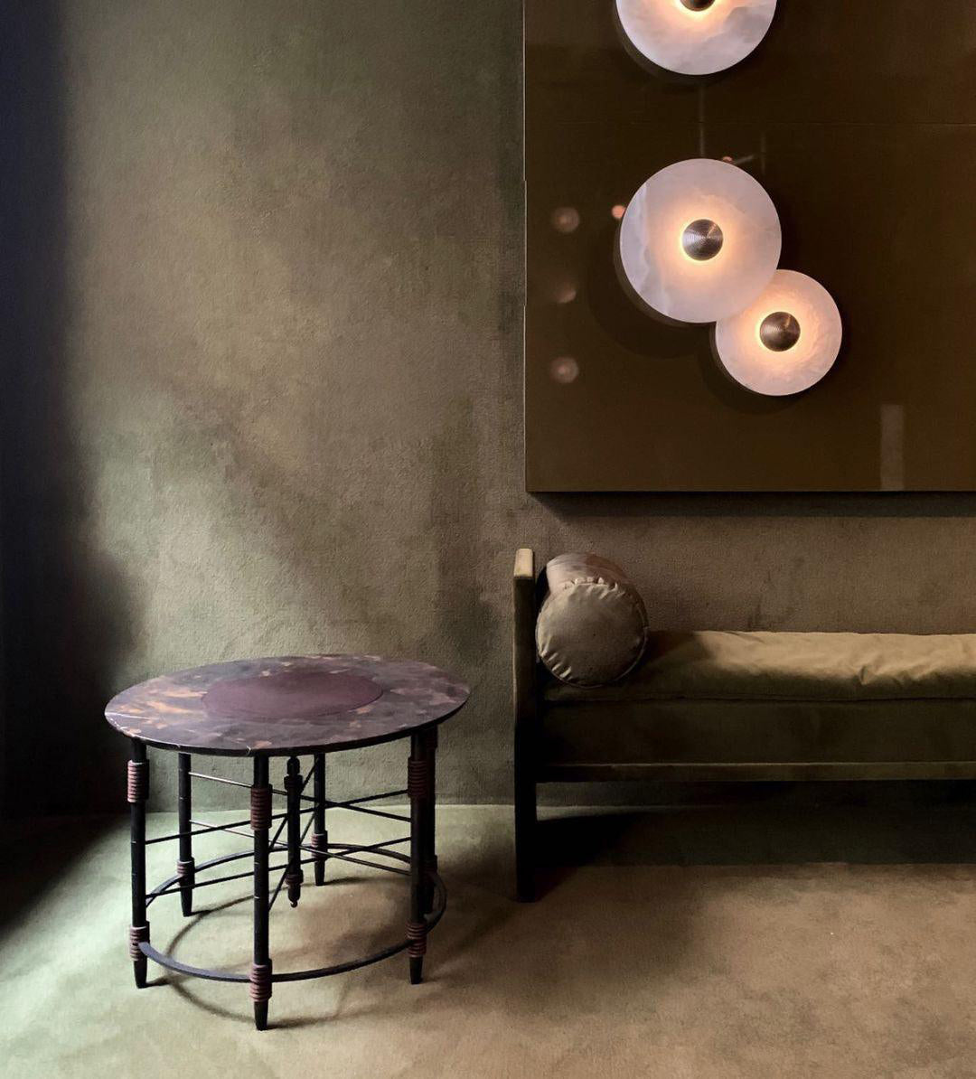Apollo ronde albasten wandlamp - afbeelding 24 | Noma Lighting