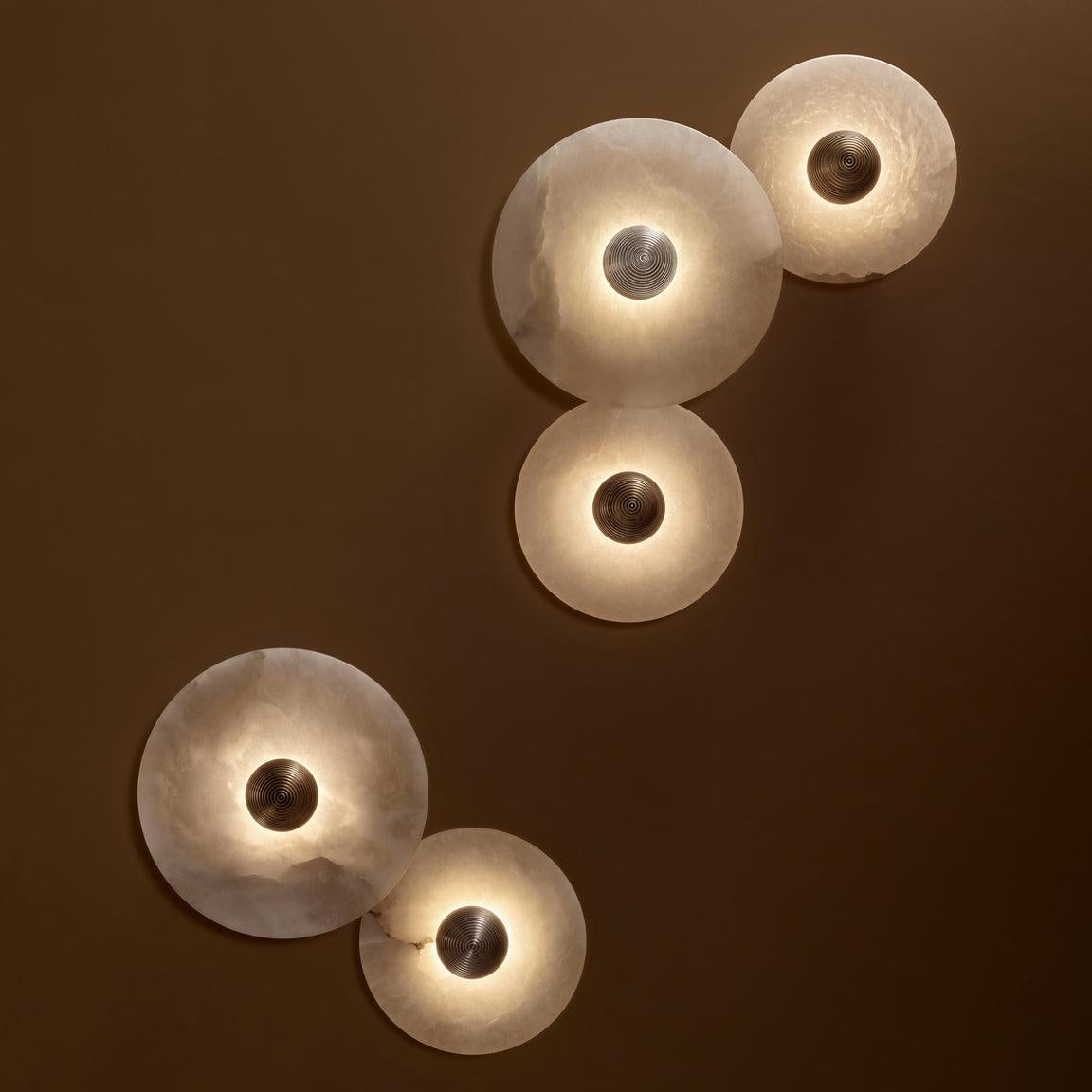 Apollo ronde albasten wandlamp - afbeelding 3 | Noma Lighting
