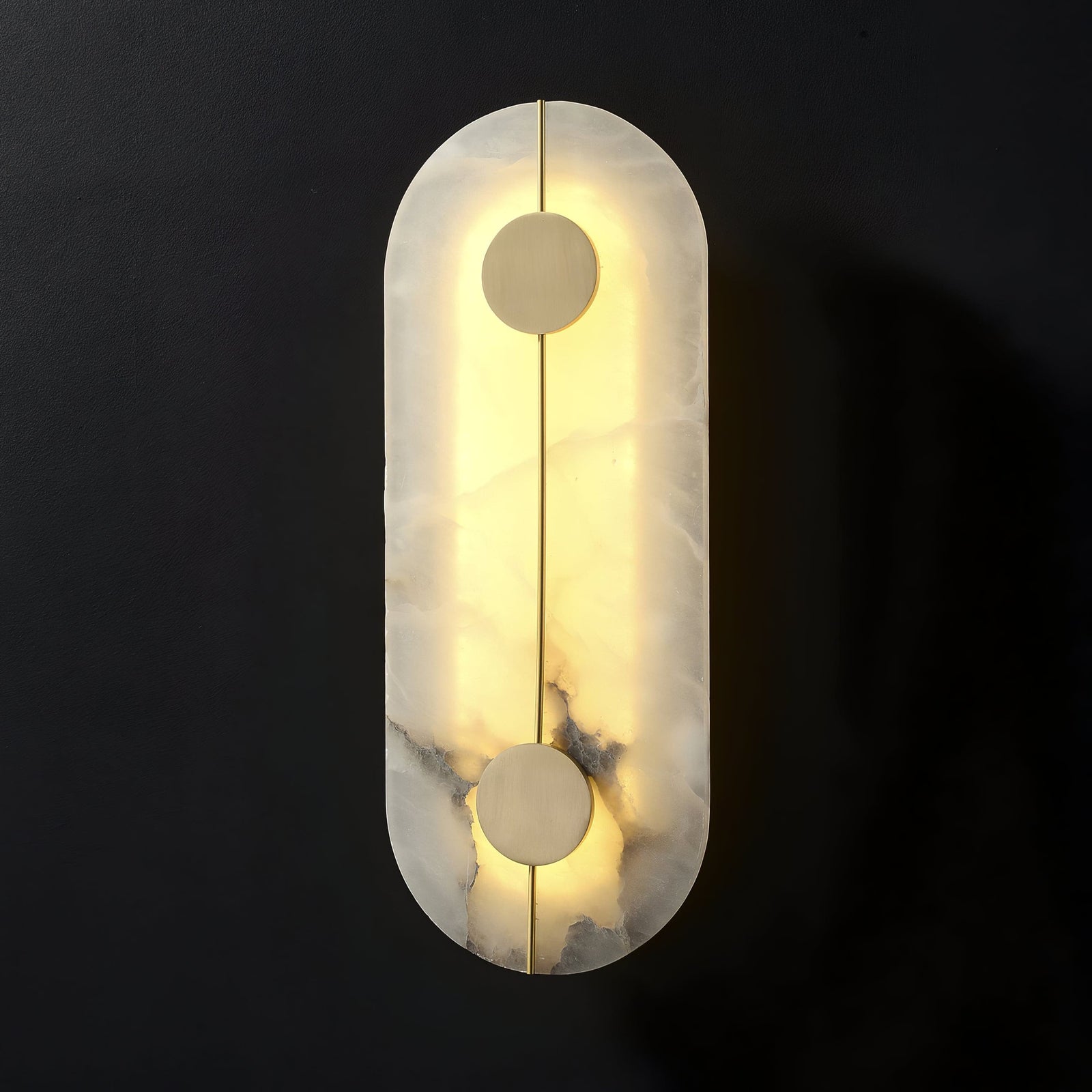 Artistieke wandlamp van dolomiet en koper met retro-uitstraling - afbeelding 38 | Noma Lighting