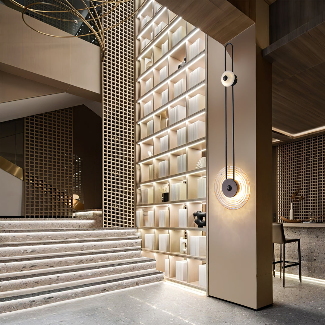 Eiroraria wandlamp sculpturale geometrie albast - afbeelding 9 | Noma Lighting