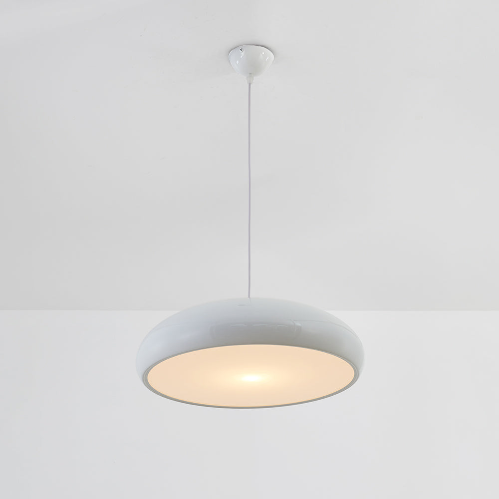 Leilani Moderne Ronde Hanglampen Wit Metaal Slaapkamer Woonkamer - afbeelding 12 | Noma Lighting