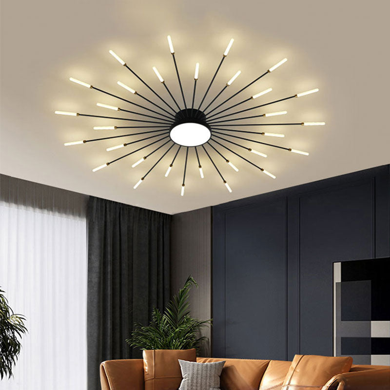 Lowry Moderne Vuurwerk LED Plafondlampen Zwart Goud Woonkamer - afbeelding 17 | Noma Lighting