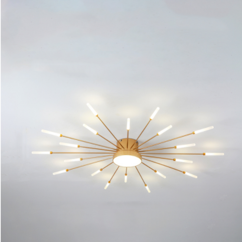 Lowry Moderne Vuurwerk LED Plafondlampen Zwart Goud Woonkamer - afbeelding 9 | Noma Lighting