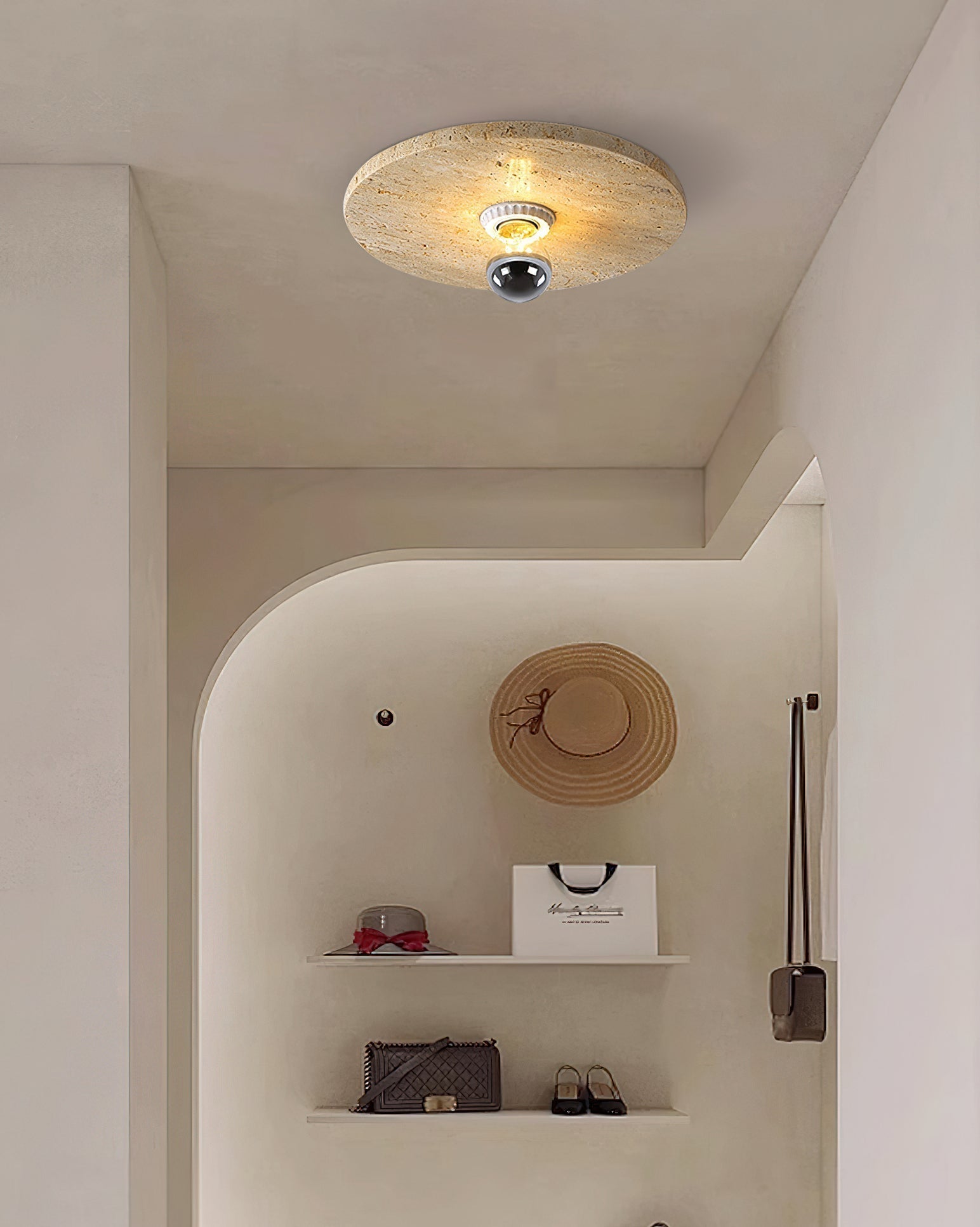 Norarora travertin Vlakke plafondlamp - afbeelding 10 | Noma Lighting