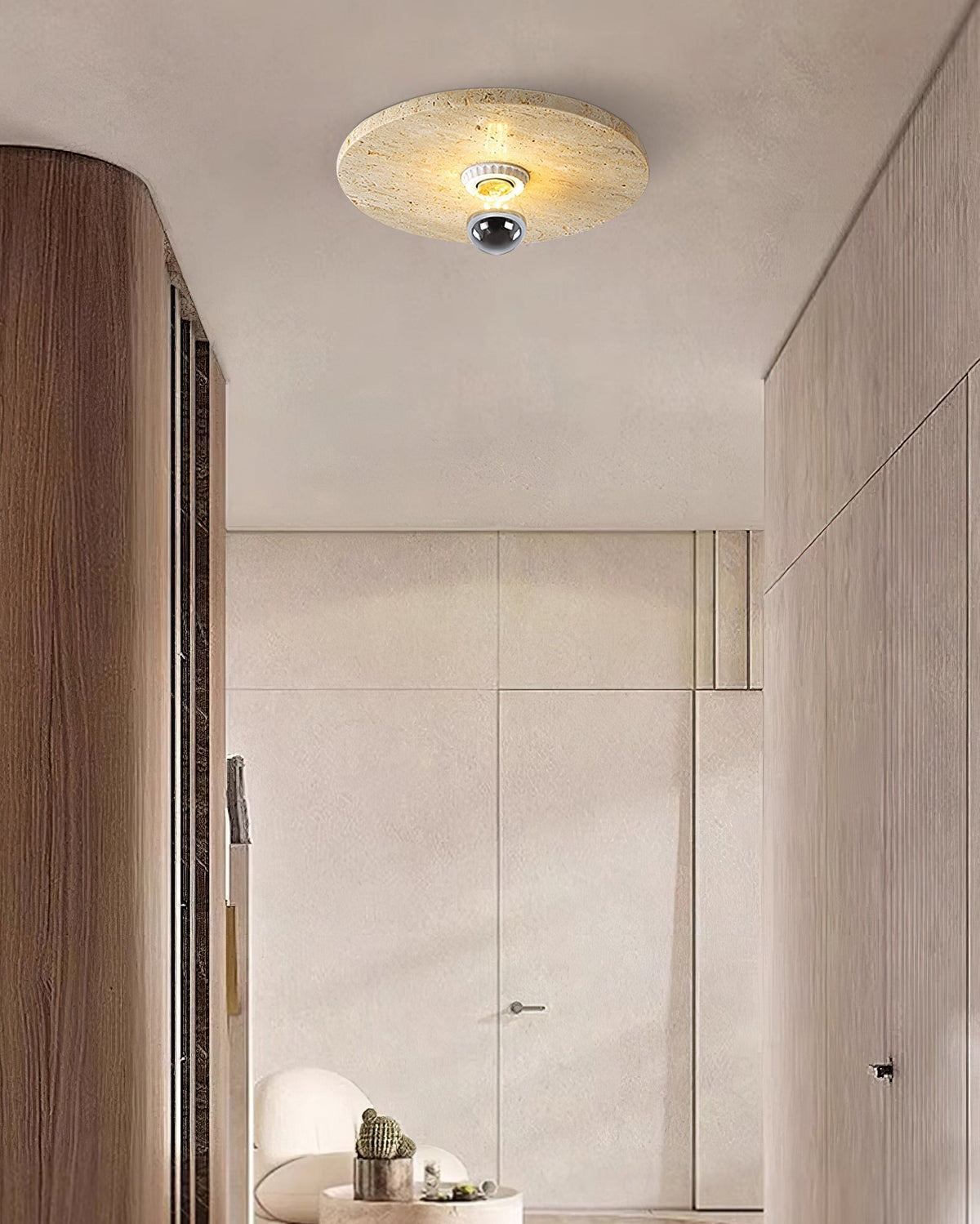 Norarora travertin Vlakke plafondlamp - afbeelding 11 | Noma Lighting