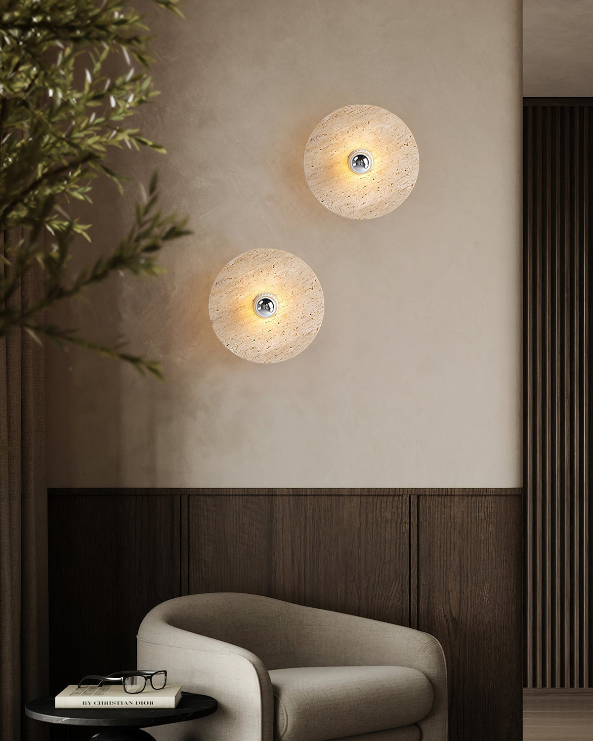 Norarora travertin Vlakke plafondlamp - afbeelding 15 | Noma Lighting