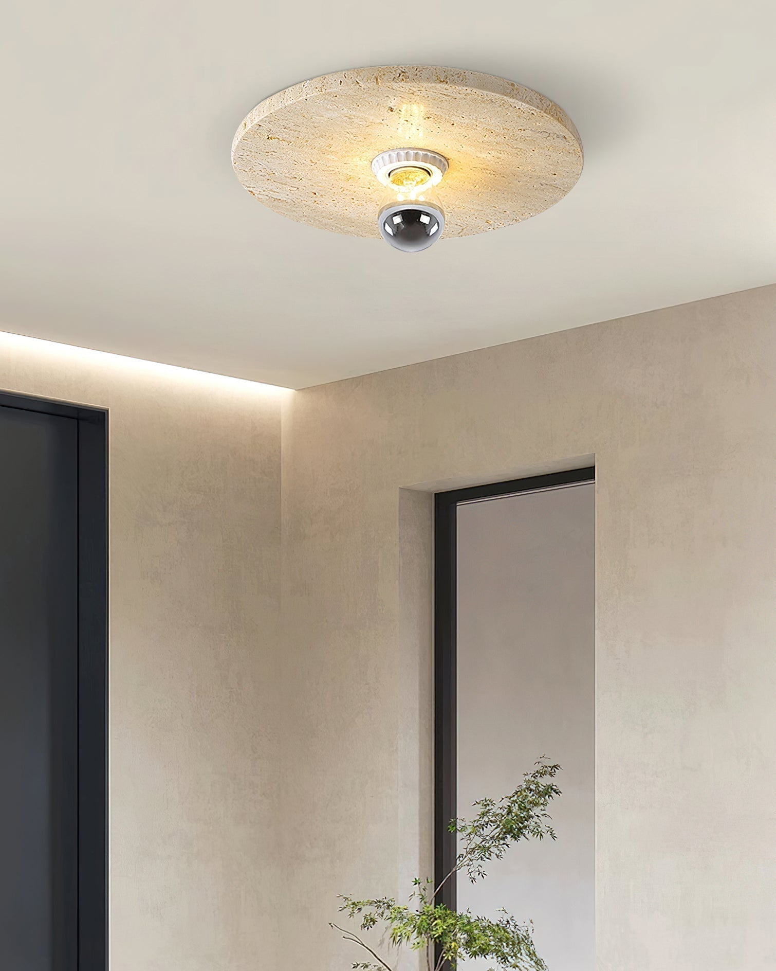 Norarora travertin Vlakke plafondlamp - afbeelding 7 | Noma Lighting