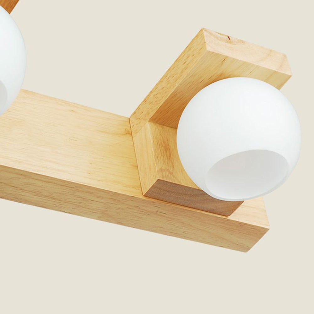 Ozawa Modern Spiegel LED Wandlamp Hout Glas Metaal Badkamer - afbeelding 10 | Noma Lighting