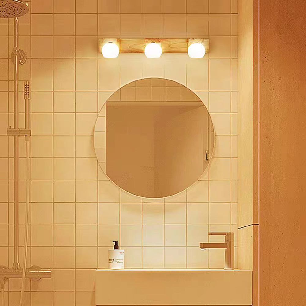 Ozawa Modern Spiegel LED Wandlamp Hout Glas Metaal Badkamer - afbeelding 8 | Noma Lighting