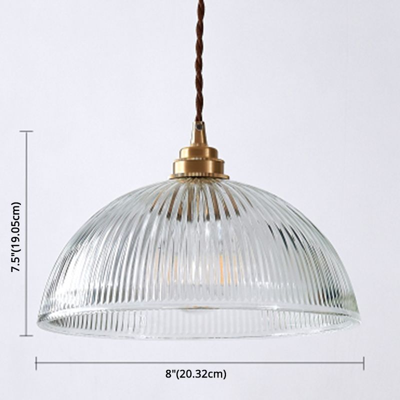 Alessio Eenvoudige hanglamp van metaal en glas in komvorm, transparant, voor de eetkamer. - afbeelding 8 | Noma Lighting