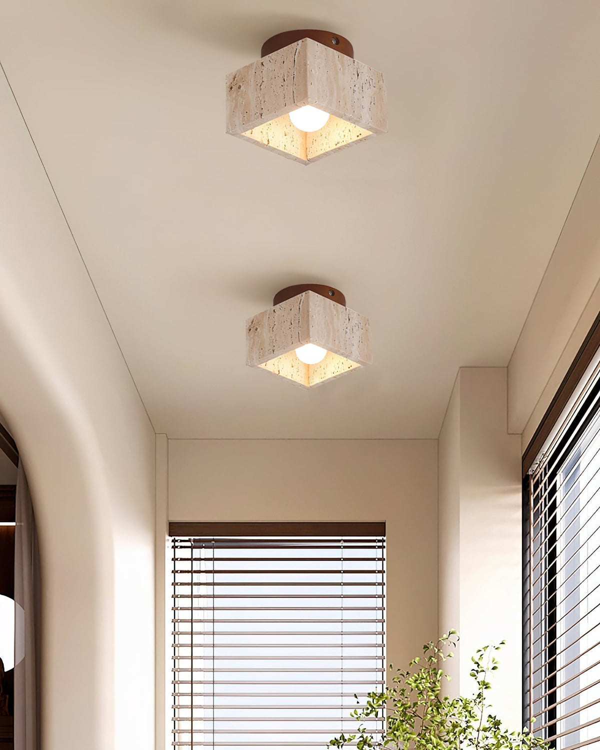 Rilon Ritta plafondlamp zwart & gele travertin - afbeelding 18 | Noma Lighting
