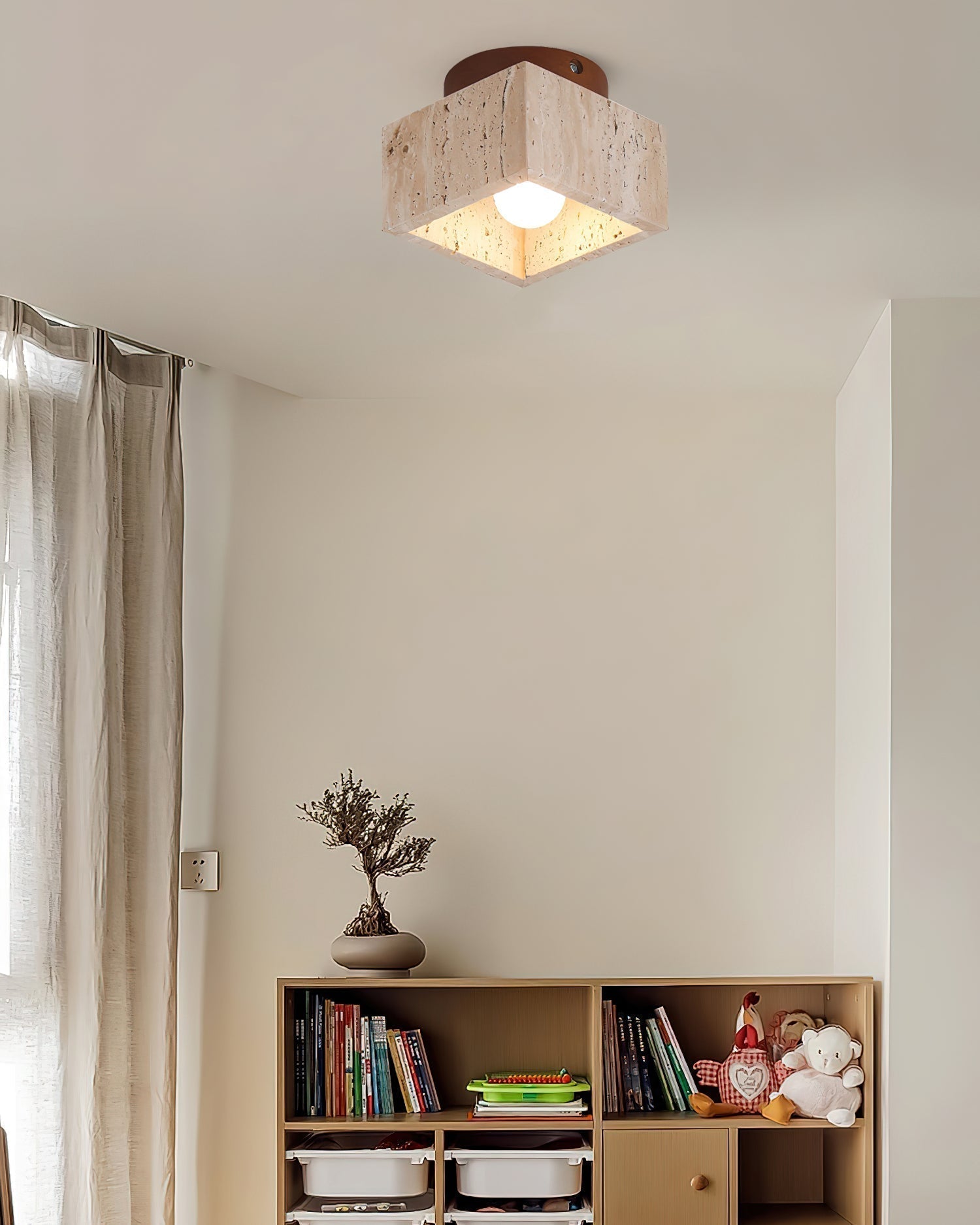 Rilon Ritta plafondlamp zwart & gele travertin - afbeelding 19 | Noma Lighting