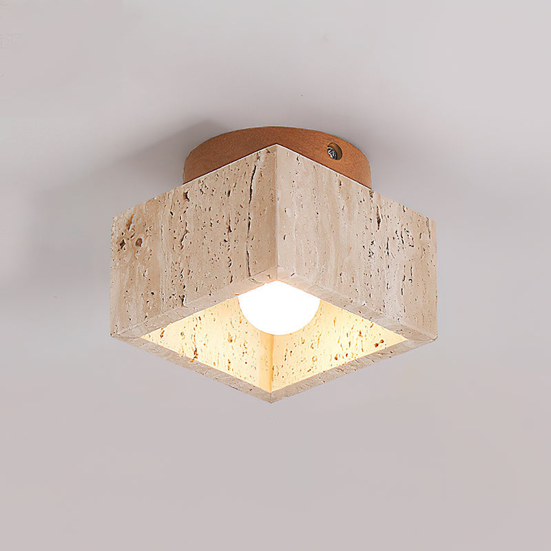 Rilon Ritta plafondlamp zwart & gele travertin - afbeelding 6 | Noma Lighting