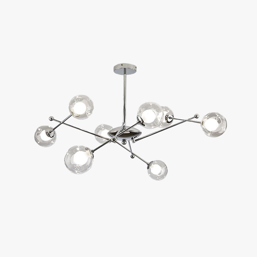 Valentina Moderne LED Kroonluchters Chroom Glas Woonkamer - afbeelding 1 | Noma Lighting