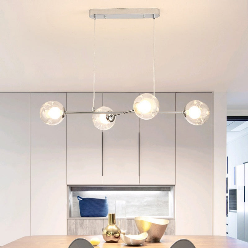 Valentina Moderne LED Kroonluchters Chroom Glas Woonkamer - afbeelding 2 | Noma Lighting