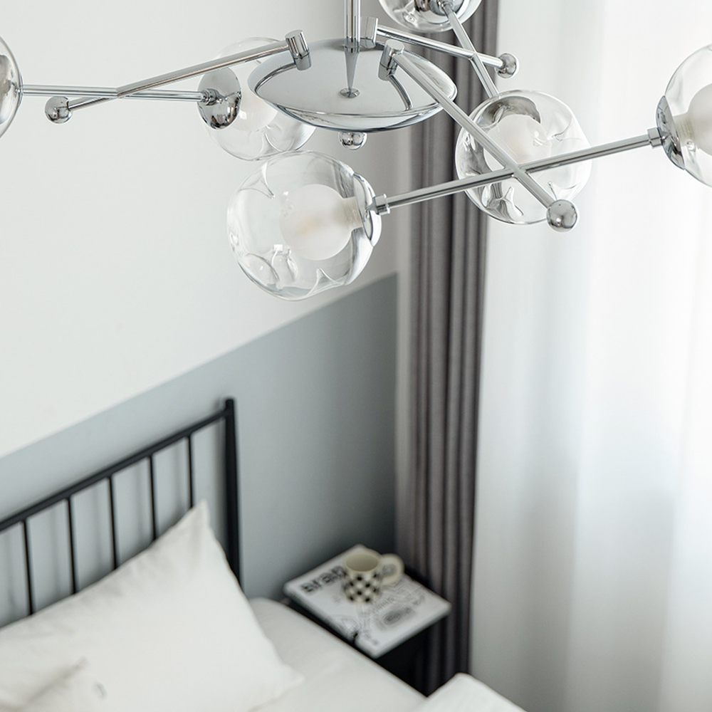 Valentina Nordic Bauhaus Kroonluchters Metaal Glas Woonkamer - afbeelding 12 | Noma Lighting