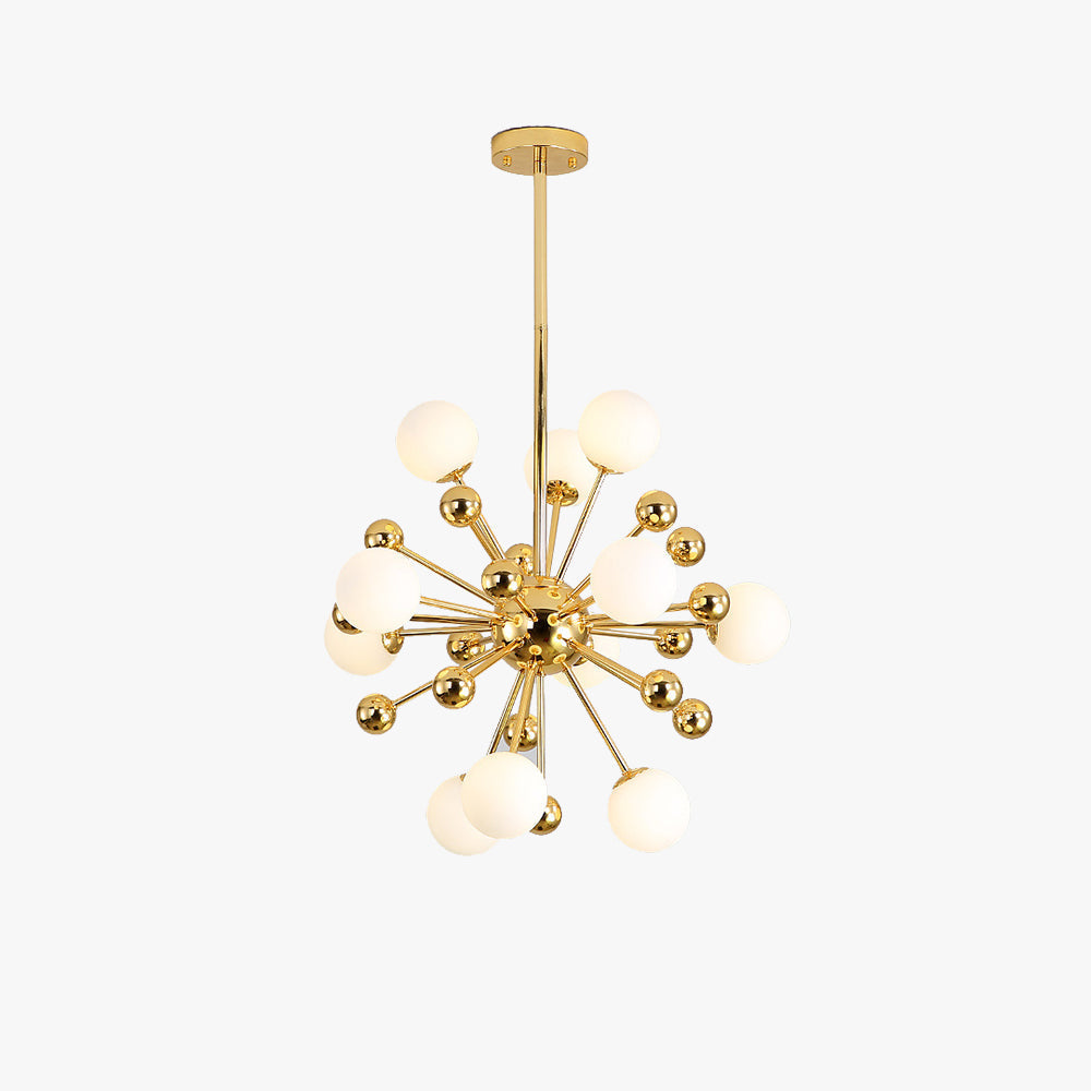 Valentina Scandinavische Vuurwerk LED Kroonluchters Goud Metaal Woonkamer - afbeelding 1 | Noma Lighting