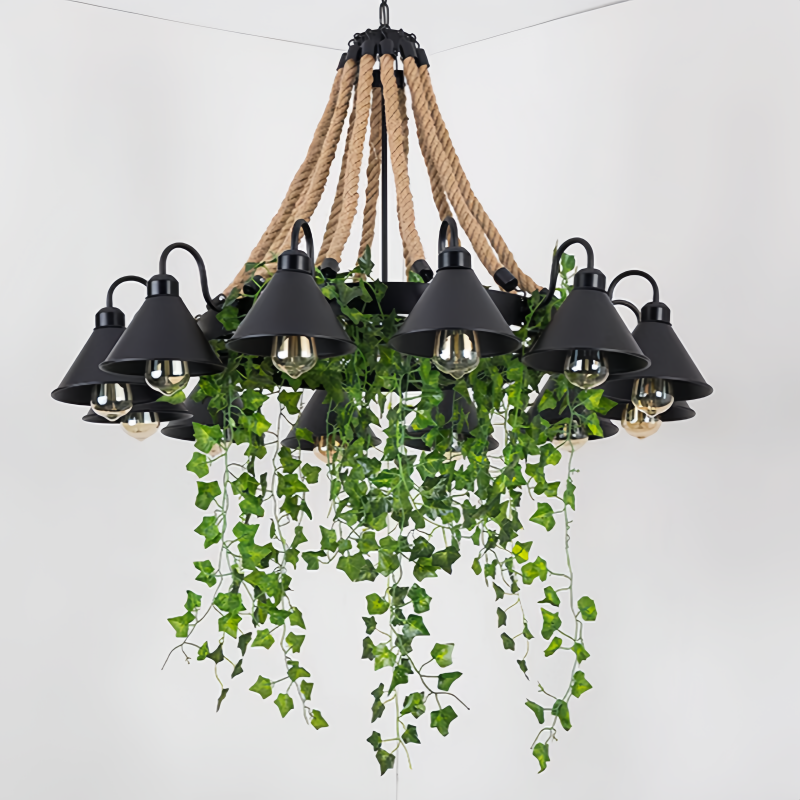 Vireo Retro LED Kroonluchters Zwart Metaal Restaurant/Bar/Woonkamer - afbeelding 6 | Noma Lighting