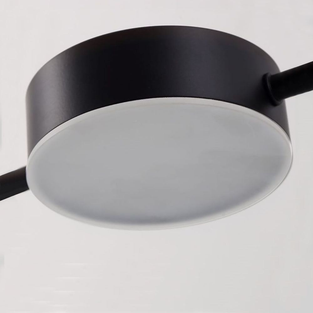 Weiss Moderne Design LED Minimalistische Multi Metalen Hanglamp Zwart/Goud Woonkamer/Slaapkamer/Eetkamer - afbeelding 10 | Noma Lighting