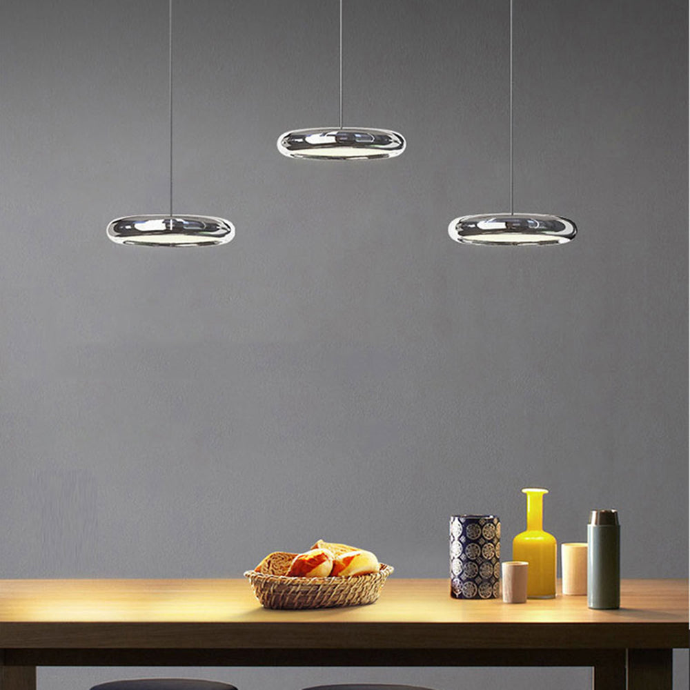 Welsh Minimalistisch Cirkel LED Hanglamp Metaal/Acryl Silver/Goud/Roségoud Slaap/Woon/Eetkamer - afbeelding 11 | Noma Lighting