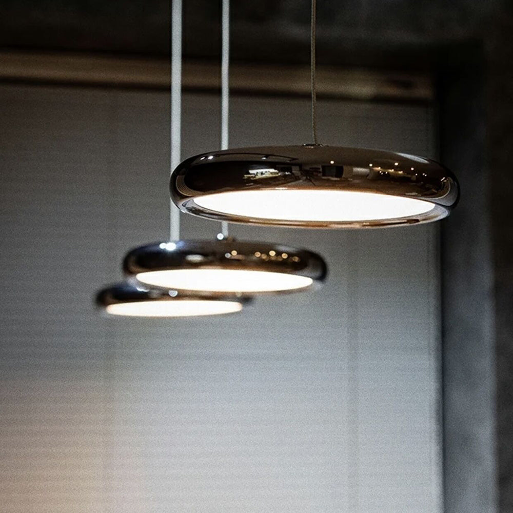 Welsh Minimalistisch Cirkel LED Hanglamp Metaal/Acryl Silver/Goud/Roségoud Slaap/Woon/Eetkamer - afbeelding 17 | Noma Lighting