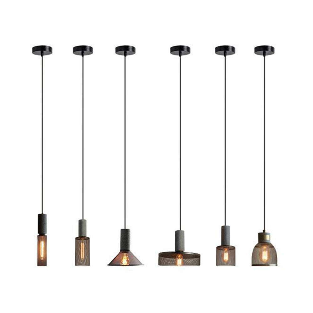 Zaid Industriële Design Cilindervormige Hanglamp Cement/Metaal/Steen Eetkamer/Bar - afbeelding 25 | Noma Lighting