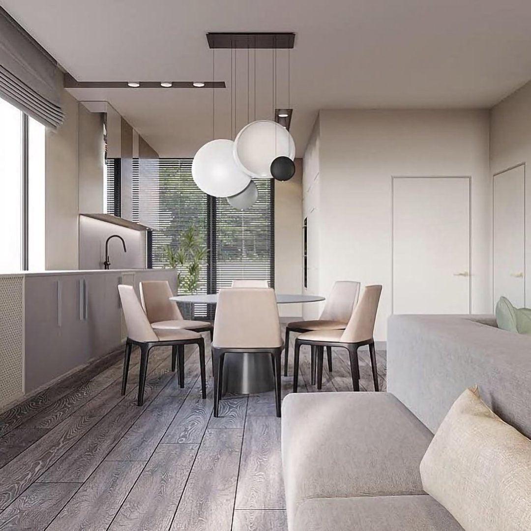 Zaid Moderne Design LED Hanglamp Metaal Zwart/Wit/Groen/Grijs Woonkamer/Slaapkamer/Eetkamer - afbeelding 11 | Noma Lighting