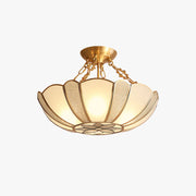 Alessio Retro Bloem Inbouwmontage Plafondlamp Metaal Glas Slaapkamer - afbeelding 1 | Noma Lighting