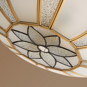 Alessio Retro Bloem Inbouwmontage Plafondlamp Metaal Glas Slaapkamer - afbeelding 7 | Noma Lighting