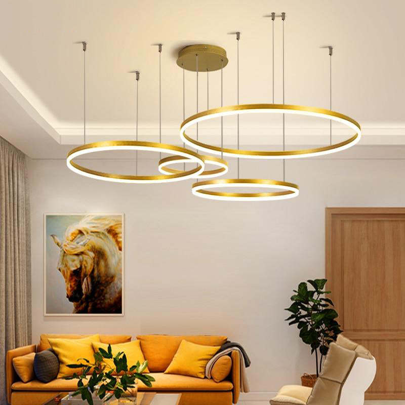 Alonza Moderne Grote  Hanglampen Wit Metaal Slaapkamer  Woonkamer Tir-Cirkel - afbeelding 14 | Noma Lighting