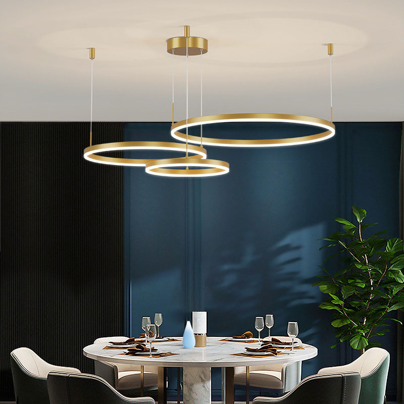Alonza Moderne Grote  Hanglampen Wit Metaal Slaapkamer  Woonkamer Tir-Cirkel - afbeelding 21 | Noma Lighting