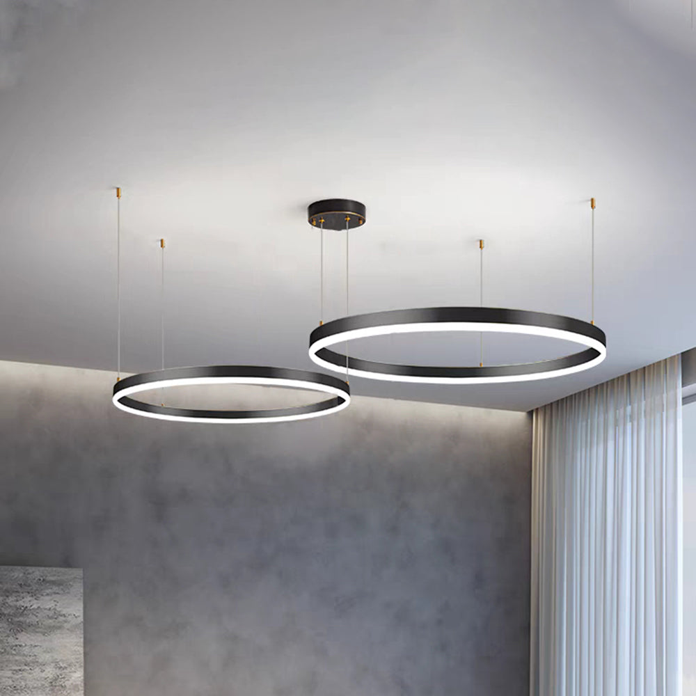 Alonza Moderne Grote  Hanglampen Wit Metaal Slaapkamer  Woonkamer Tir-Cirkel - afbeelding 25 | Noma Lighting