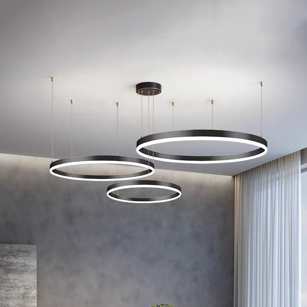 Alonza Moderne Grote  Hanglampen Wit Metaal Slaapkamer  Woonkamer Tir-Cirkel - afbeelding 26 | Noma Lighting