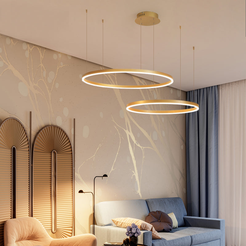 Alonza Moderne Grote  Hanglampen Wit Metaal Slaapkamer  Woonkamer Tir-Cirkel - afbeelding 3 | Noma Lighting