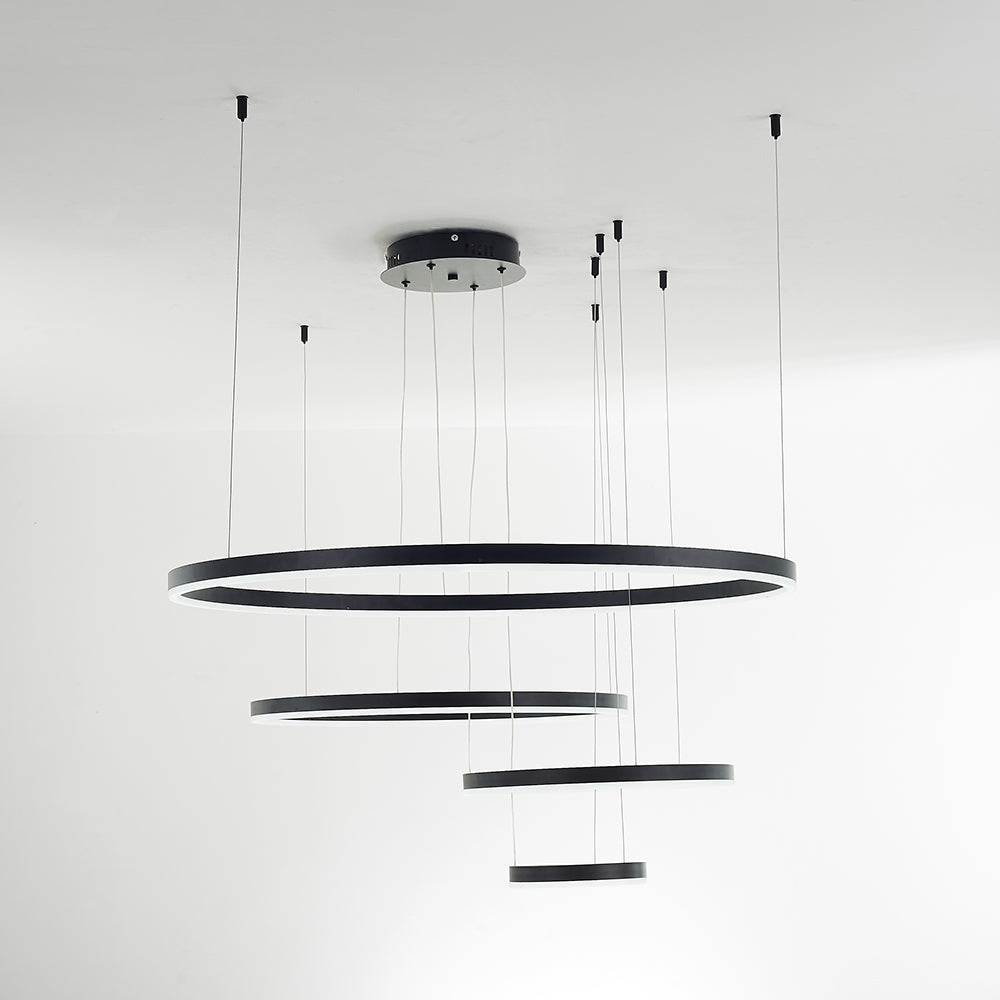 Alonza Moderne Grote  Hanglampen Wit Metaal Slaapkamer  Woonkamer Tir-Cirkel - afbeelding 36 | Noma Lighting