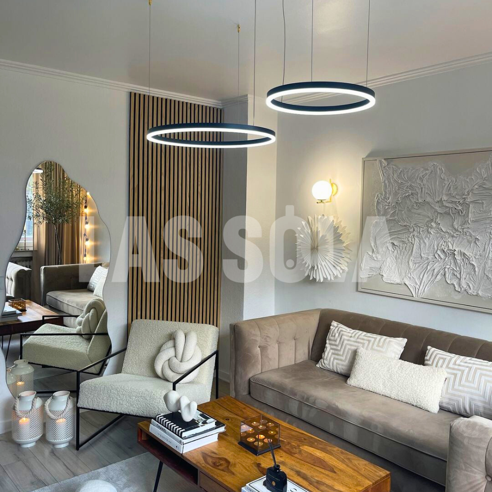 Alonza Moderne Grote  Hanglampen Wit Metaal Slaapkamer  Woonkamer Tir-Cirkel - afbeelding 41 | Noma Lighting