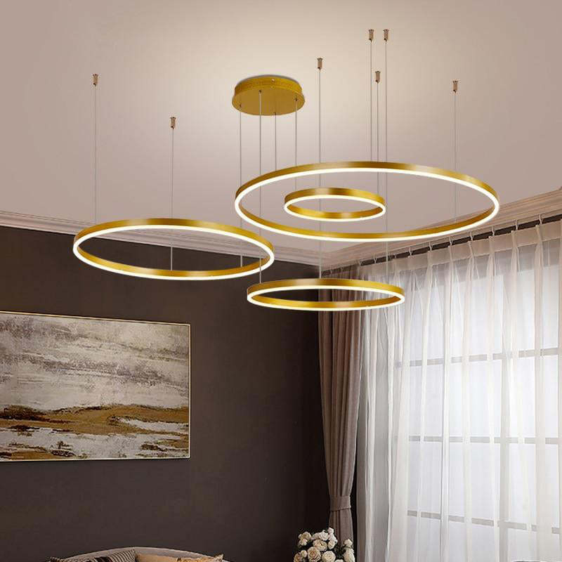 Alonza Moderne Grote  Hanglampen Wit Metaal Slaapkamer  Woonkamer Tir-Cirkel - afbeelding 7 | Noma Lighting