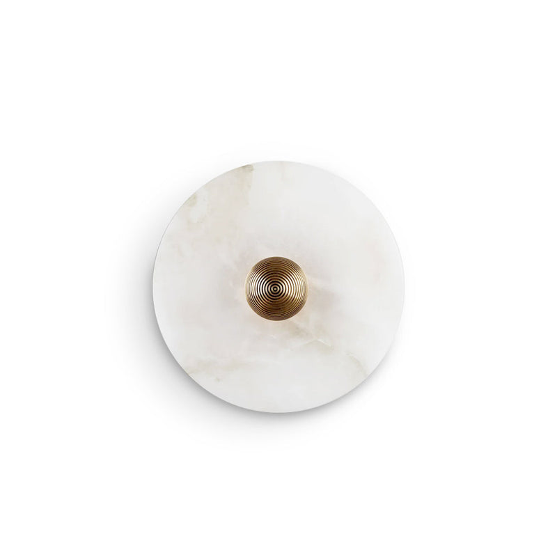 Apollo ronde albasten wandlamp