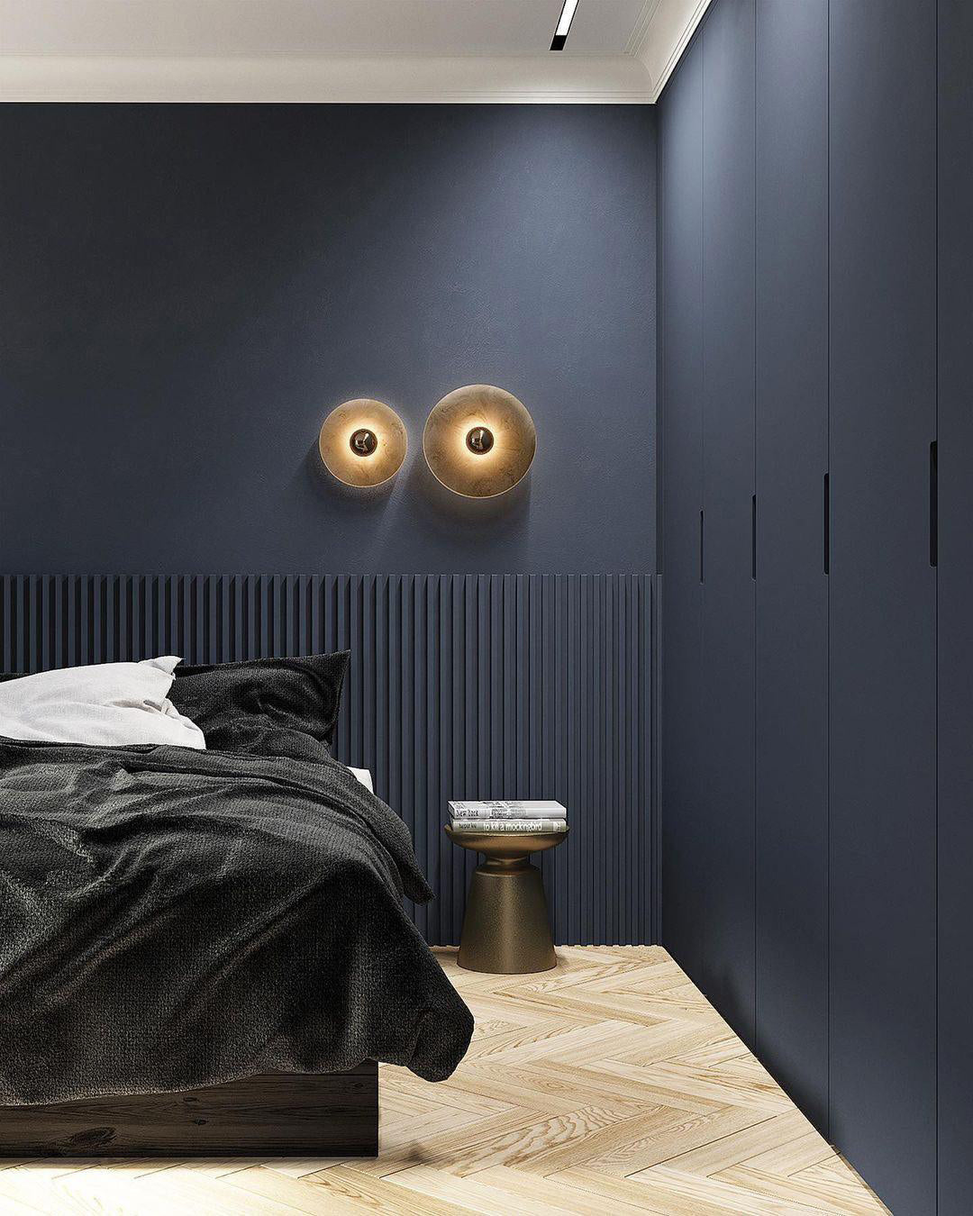 Apollo ronde albasten wandlamp - afbeelding 12 | Noma Lighting