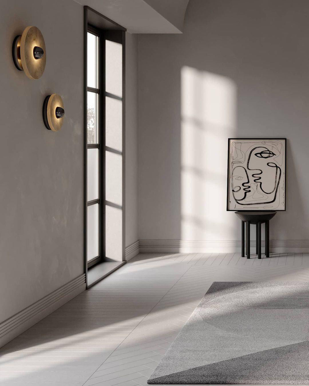 Apollo ronde albasten wandlamp - afbeelding 14 | Noma Lighting