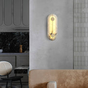 Artistieke wandlamp van dolomiet en koper met retro-uitstraling - afbeelding 26 | Noma Lighting