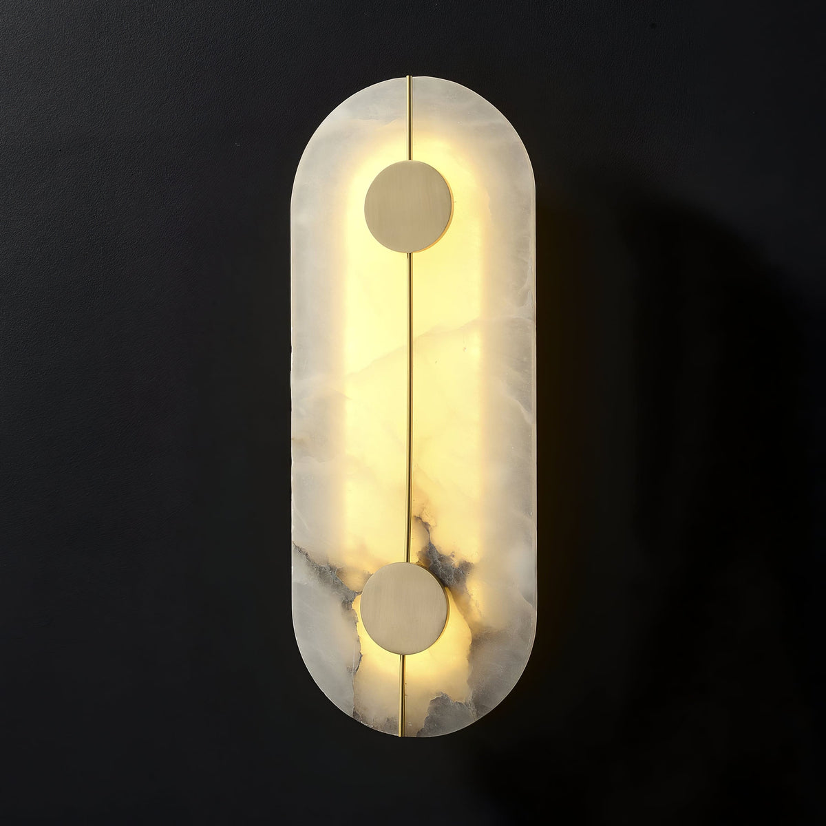 Artistieke wandlamp van dolomiet en koper met retro-uitstraling - afbeelding 38 | Noma Lighting
