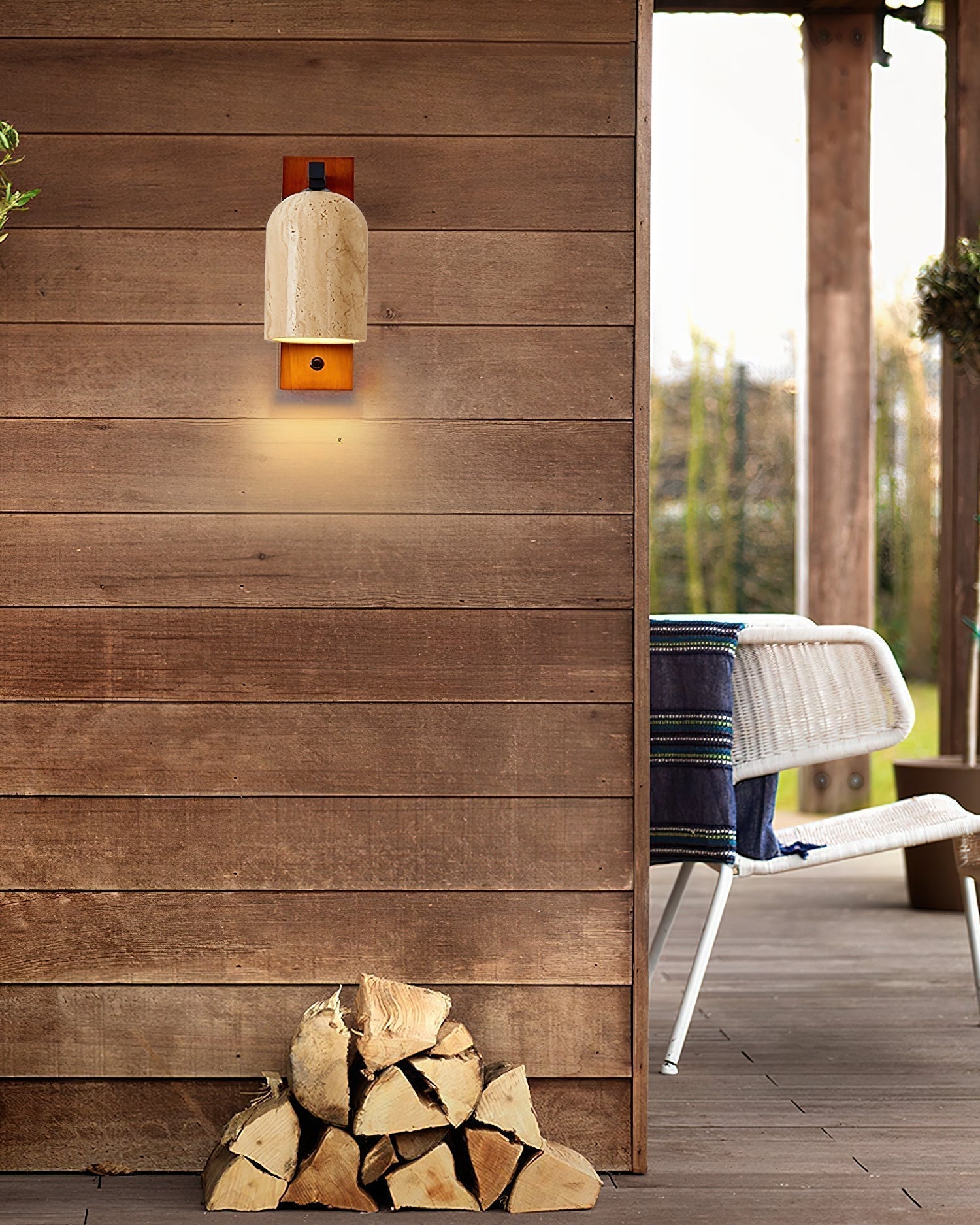 Cole wandlamp travertin - afbeelding 2 | Noma Lighting
