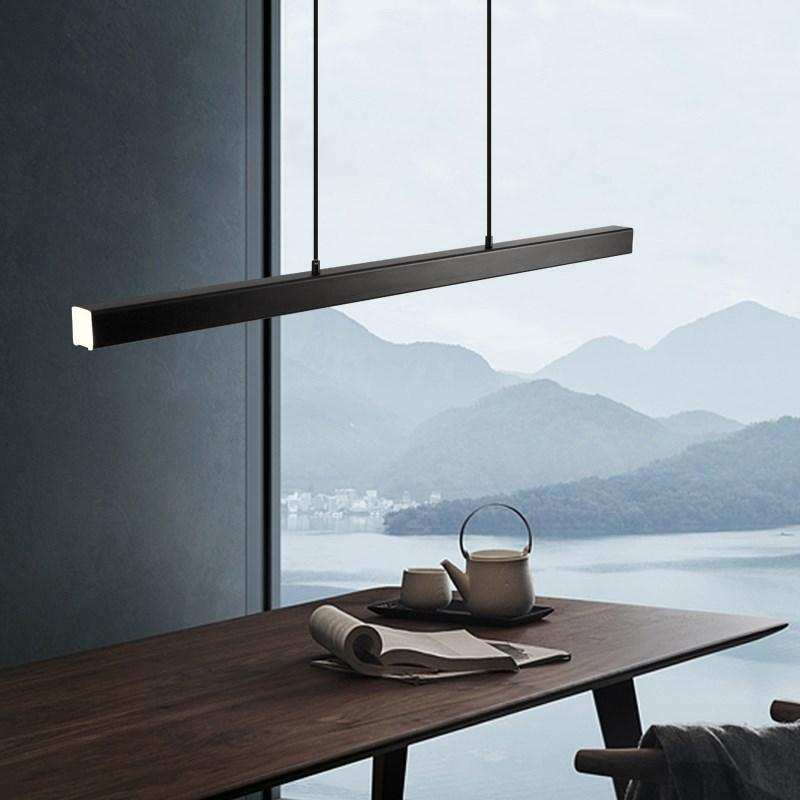 Edge Industriele LED Hanglamp Zwart Woonkamer Eettafel Metaal Acryl - afbeelding 2 | Noma Lighting