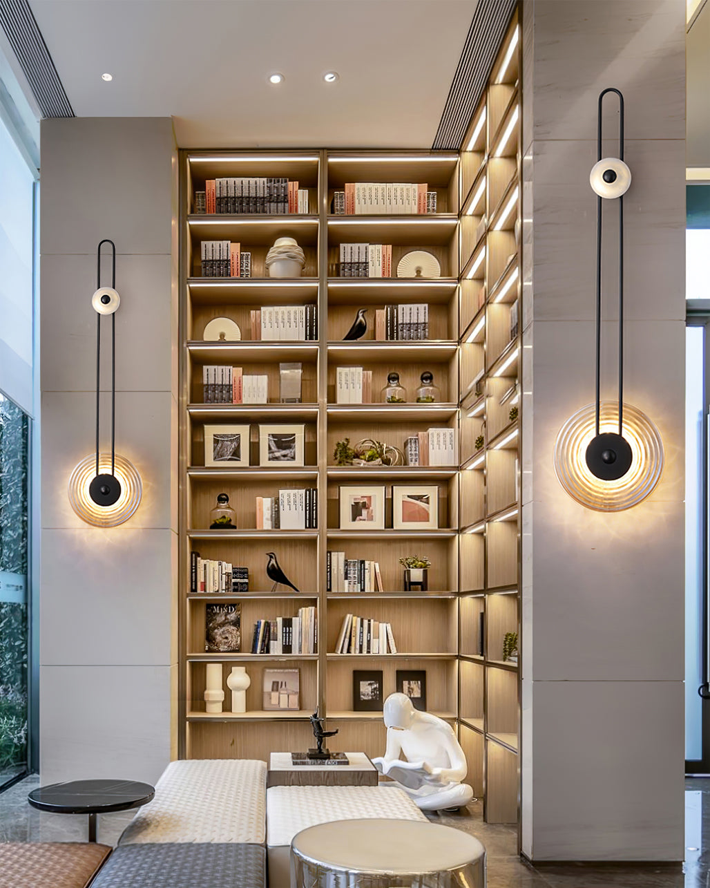 Eiroraria wandlamp sculpturale geometrie albast - afbeelding 29 | Noma Lighting