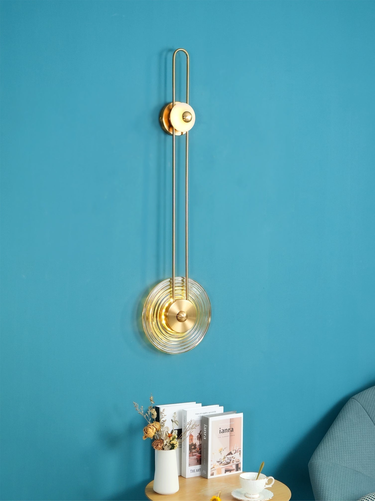 Eiroraria wandlamp sculpturale geometrie albast - afbeelding 3 | Noma Lighting
