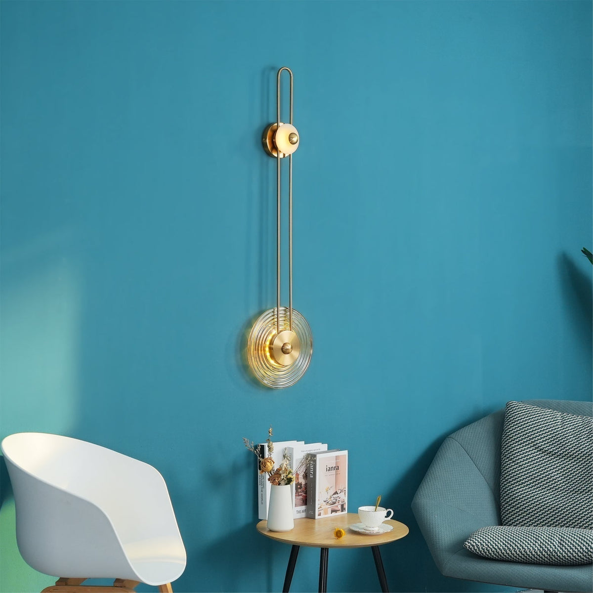 Eiroraria wandlamp sculpturale geometrie albast - afbeelding 4 | Noma Lighting