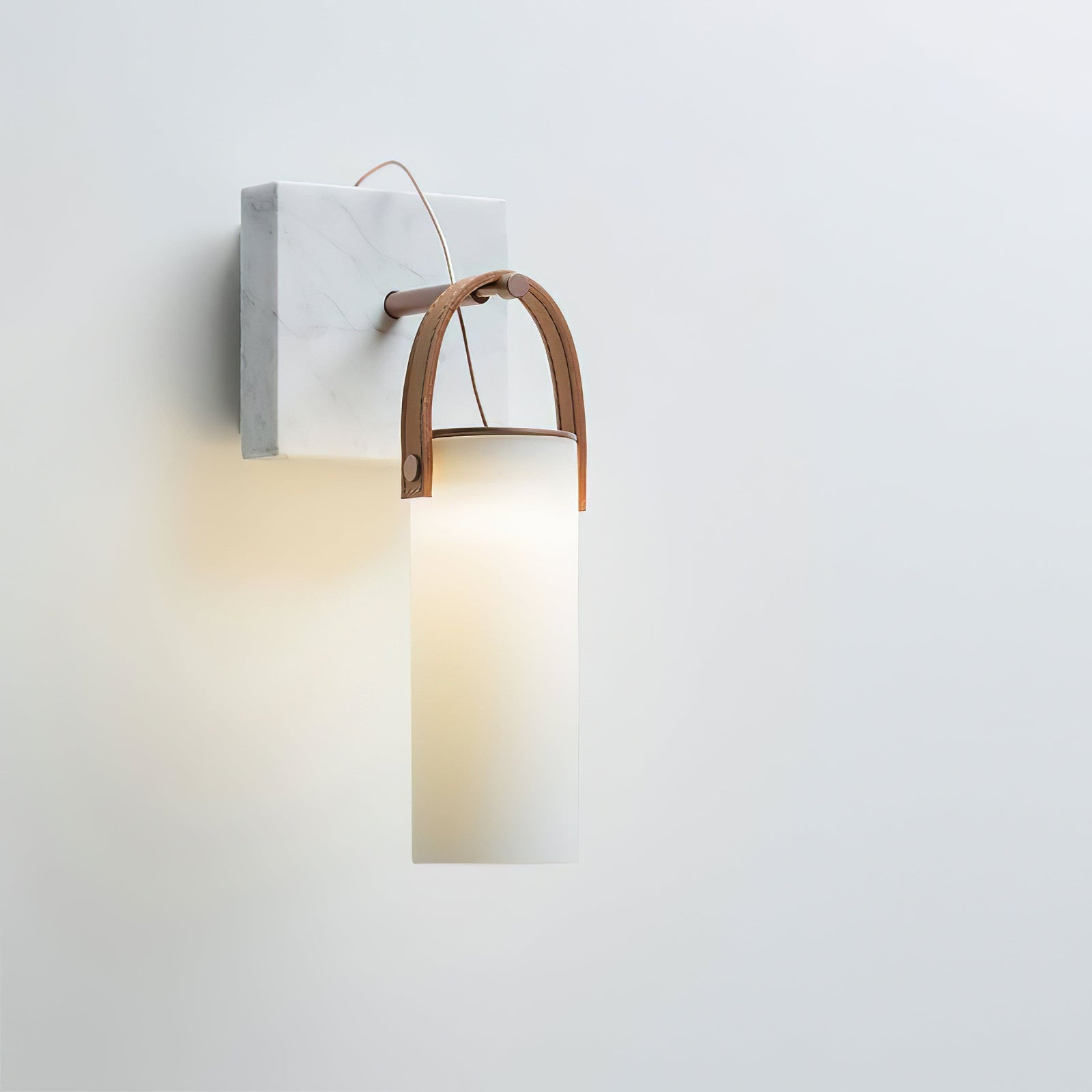 Galerie wandlamp Fontana glas leer marmer - afbeelding 14 | Noma Lighting
