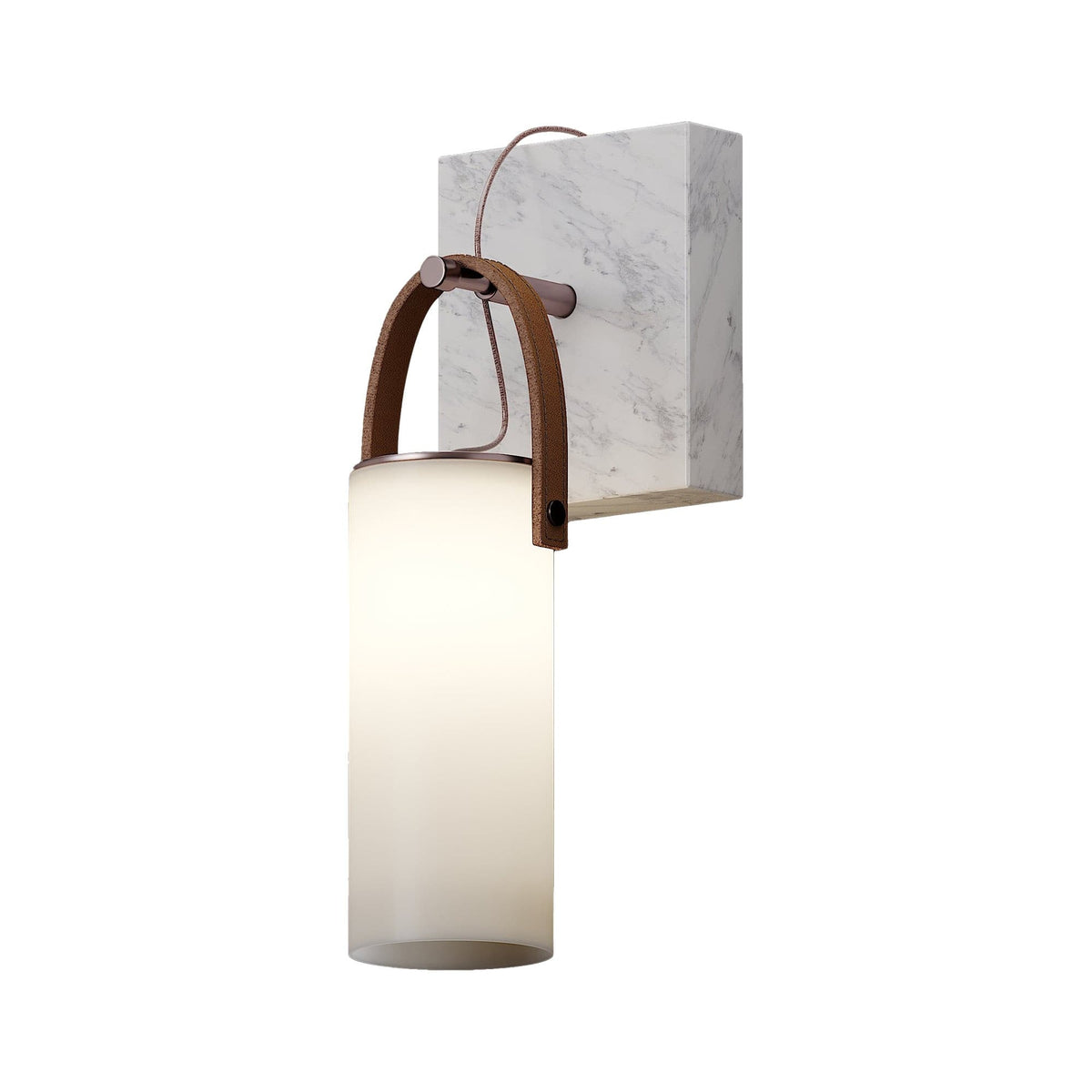 Galerie wandlamp Fontana glas leer marmer - afbeelding 16 | Noma Lighting